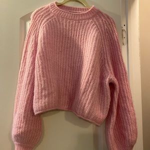 Zara Pink Cropped Sweater